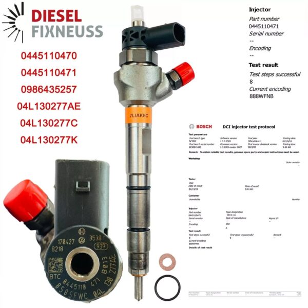 Calimoda Diesel Injector for Audi, VW, Seat, Skoda 2.0 TDI – 0445110471 04L130277AE - Image 3